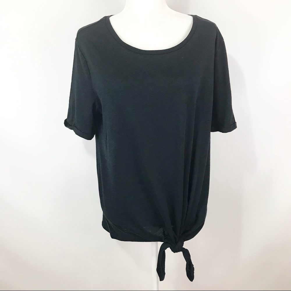 NWT Green Envy Tie Front Tee